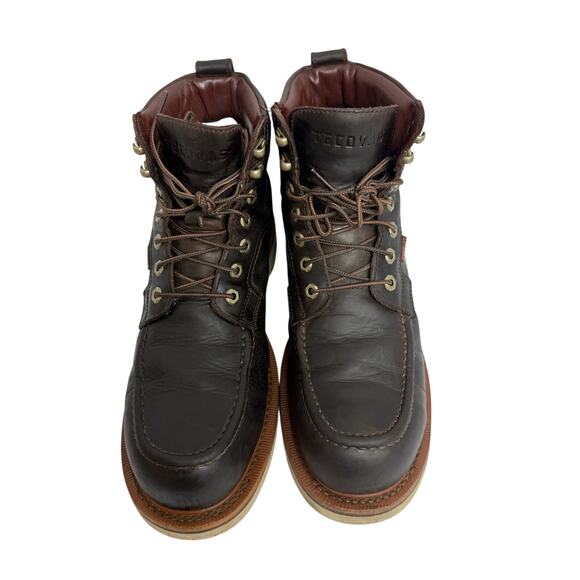 Tecovas Dark Brown Leather Moc Toe Work Boots main image 12